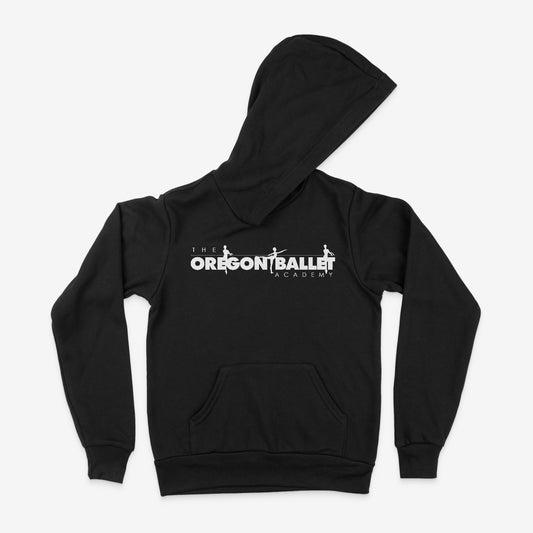 Black Youth Hoodie Oregon Ballet Academy White Logo